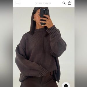 Bronze Snake Shop Nikova knit Brown Sweater 100% cotton